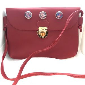 Clutch purse/Crossbody with 3 Handmade 20mmSnaps